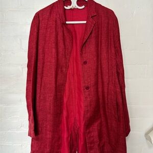 Eileen Fisher 100% Organic Linen Blazer/ Jacket Size S (fits very oversized)